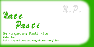 mate pasti business card